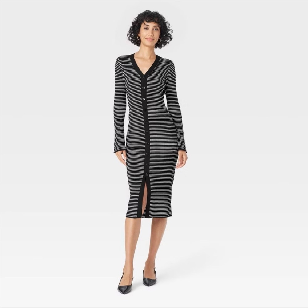 NEW A New Day Bell Sleeve Midi Sweater Dress- extra small
